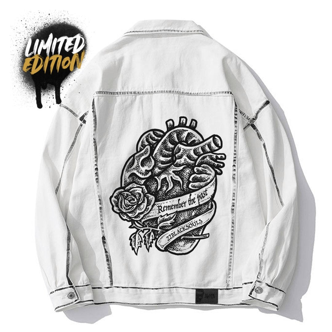 REMEMBER THE PAST DENIM JACKET - 22BLACKSOULS Clothing